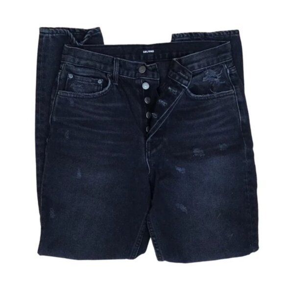 GRLFRND 💋 Karolina High Rise Straight Ripped Jeans \\ 26 // Barneys New York - Picture 6 of 9